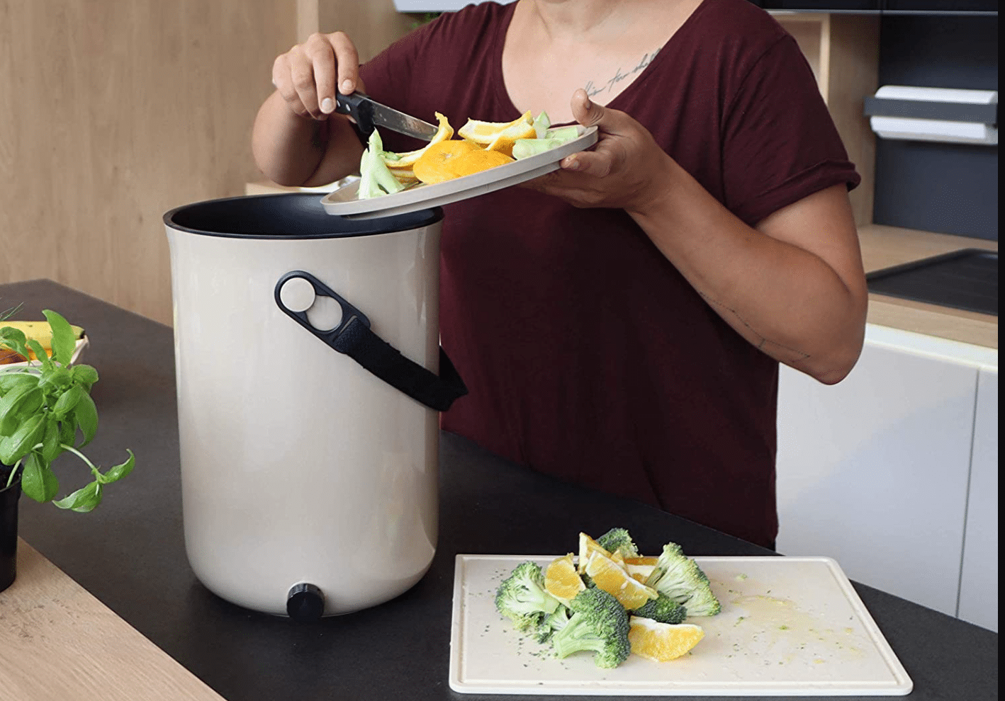 Broyeur de déchets alimentaires de cuisine, composteur, cycleur alimentaire  avec capacité de 2 L, machine à compost pour comptoir d'appartement